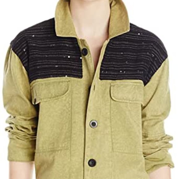 NWT Volcom Shacket with Contrasting Sequin Yoke - Picture 1 of 8